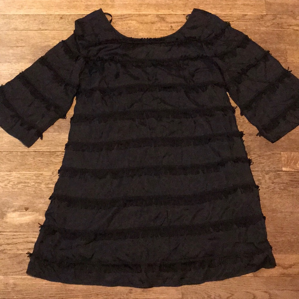 Ark & Co Black Fringe Dress - Picture 2 of 4